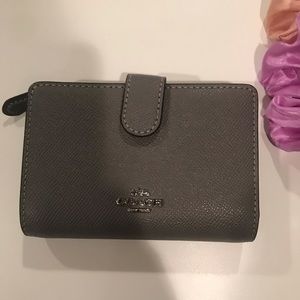 Coach Grey Small Leather Wallet